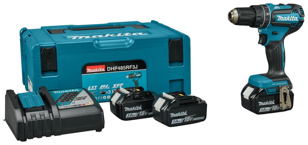 DHP485RF3J Schlagbohrmaschine/Schrauber 18V 3 x 3.0Ah Li-ion in MBox