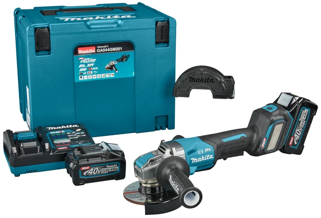 GA044GM201 Winkelschleifer 125mm X-Lock mit Sicherheitsschalter 40V Max 4.0Ah Li-ion in Mbox