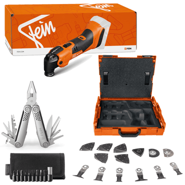 Fein Akku-AMM 500 PLUS AS solo + Multitool STRUKTURA TOOL + Starlock Zubehör 34 tlg.