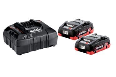 Metabo Basis-Set 2x LiHD 18V 4,0 Ah Akkus + Lader ASC55 im Karton