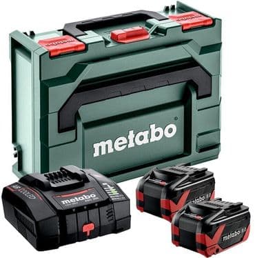 Metabo Basis-Set 2x LiHDX 8.0 Ah und Schnellladegerät ASC 290 in metaBOX 145