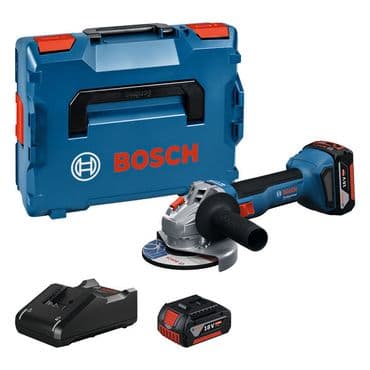 Bosch Akku-Winkelschleifer GWS 18V-8 2x 5,0 Ah und Ladegerät in L-BOXX