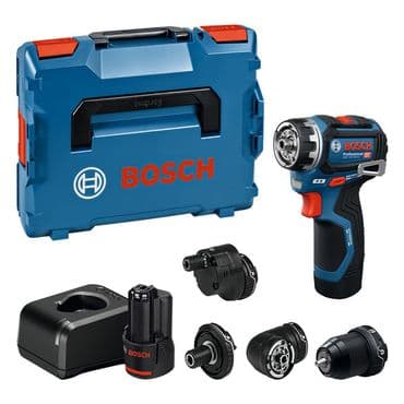 Bosch Akku-Bohrschrauber GSR 12V-32 FC, 2x 2.0Ah und Ladegerät + 4x Aufsätze in L-BOXX